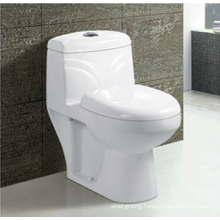 Bathroom Ceramic S-Trap P-Trap Washdown One-Piece Toilet Bowl in White Color